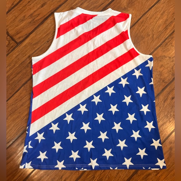 Nice! 4th of July tank top women’s 2XL soft comfort USA flag red white blue - Picture 6 of 7